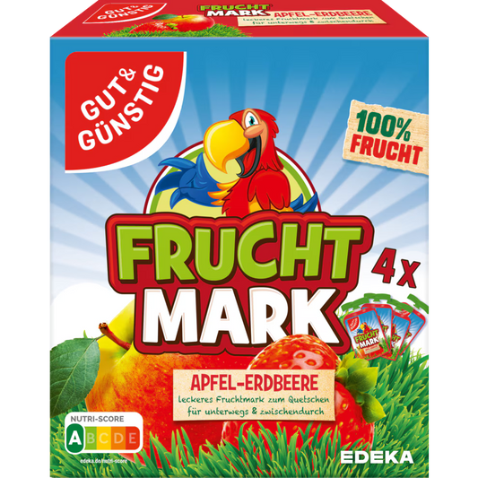 GUT&GÜNSTIG Fruchtmark Apfel-Erdbeere 4x100 g / GUT&GÜNSTIG Elma-Çilek Meyve Püresi 4x100 g