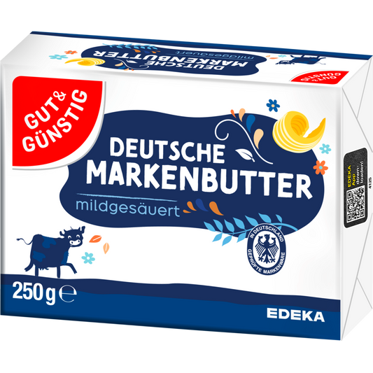 GUT&GÜNSTIG Butter Mildgesäuert 82% Fett Streichbutter 250 g