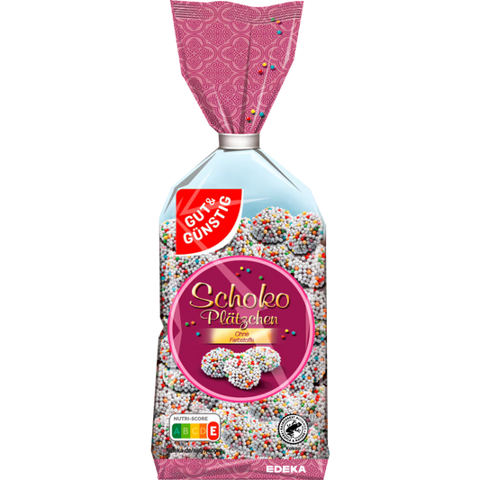 GUT&GÜNSTIG Şokolatalı Kurabiye %70 Çikolatalı ve Renkli Şekerlemeli 200 g