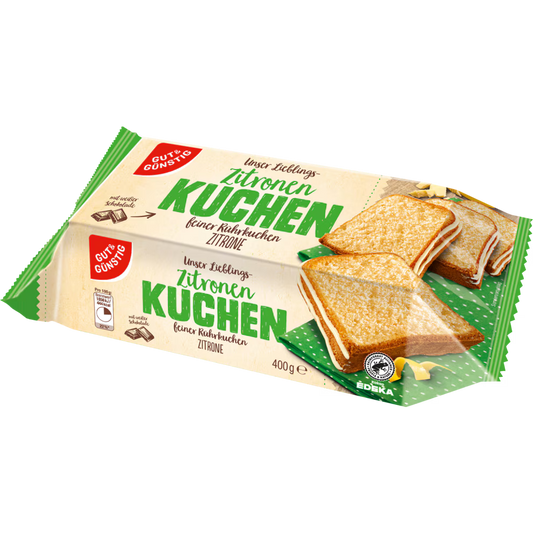 GUT&GÜNSTIG Zitronenkuchen Feiner Rührkuchen mit Weißer Schokolade 400 g