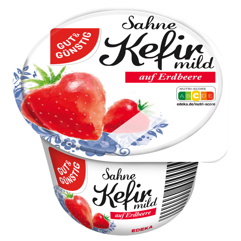 GUT&GÜNSTIG Sahnekefir Erdbeere 250 g / GUT&GÜNSTIG Çilekli Kremalı Kefir 250 g