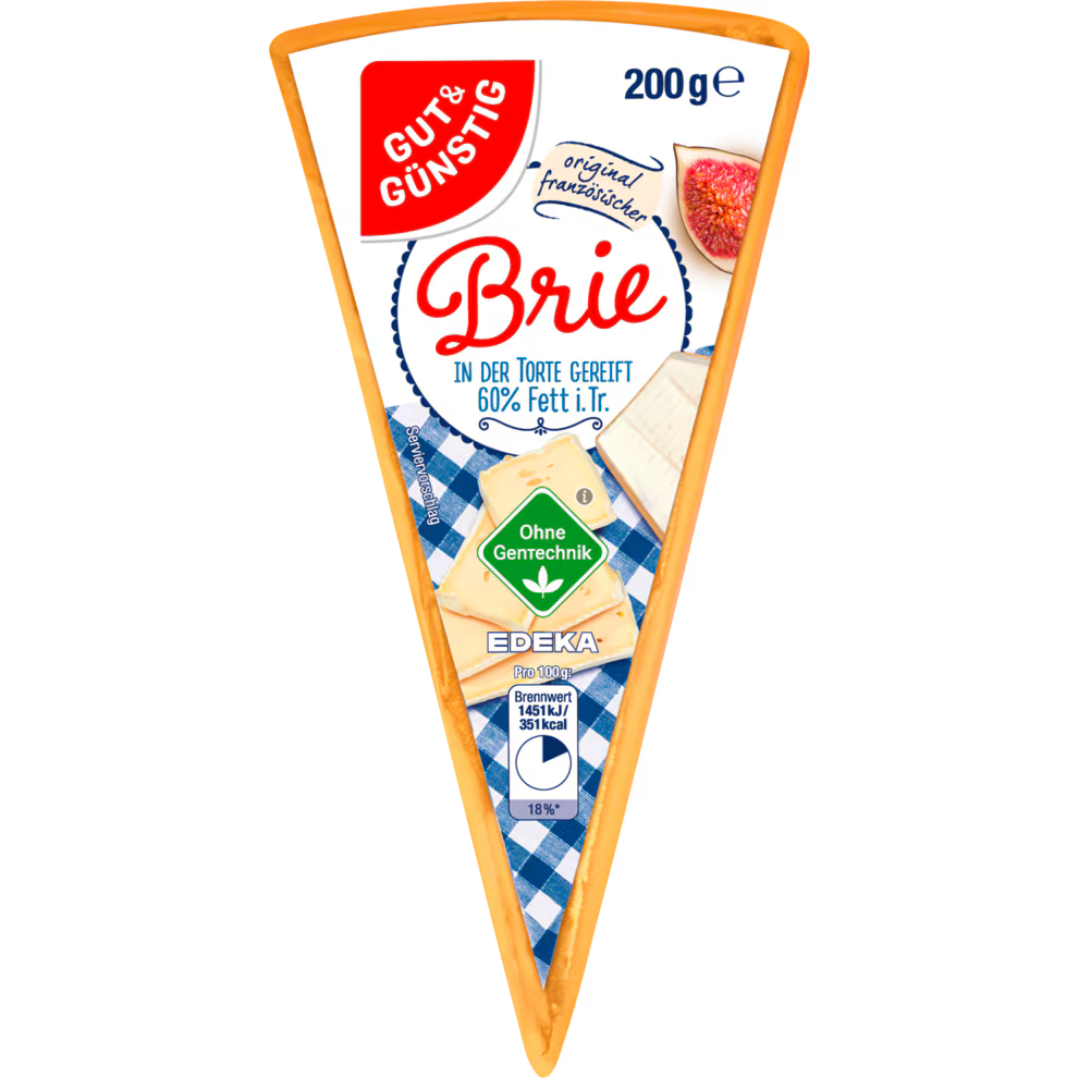 GUT&GÜNSTIG Brie Französischer Weichkäse 60% Fett i.Tr. 200 g