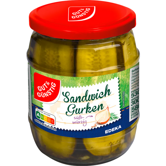 GUT&GÜNSTIG Sandwichgurken 530 g / GUT&GÜNSTIG Sandwich Salatalık Turşusu 530 g
