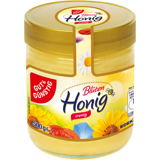 GUT&GÜNSTIG Blossom Honey Creamy Spreadable Natural Honey 500g