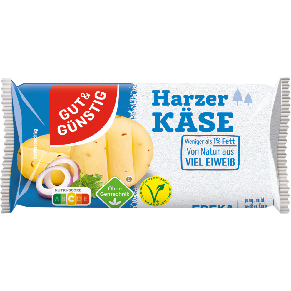 GUT&GÜNSTIG Harzer Roller Gelbkäse 200 g / Harzer Sarı Peynir Rulosu 200 g