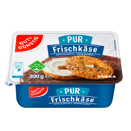 GUT&GÜNSTIG Frischkäse Natur DR 70% 300 g / Sade Tam Yağlı Krem Peynir %70 DR 300 g