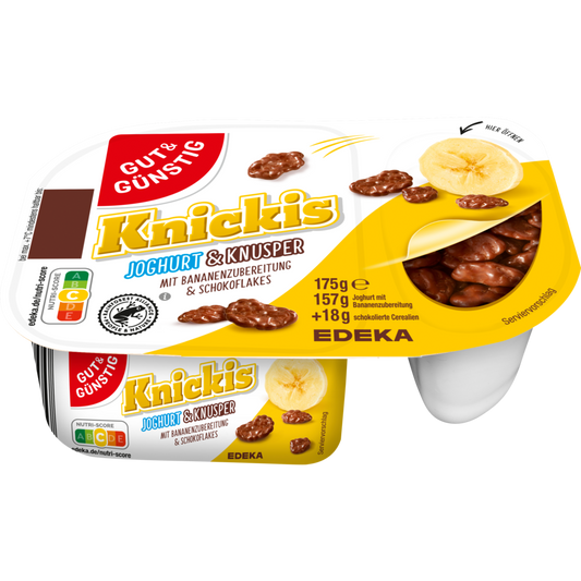 GUT&GÜNSTIG Joghurt & Knusper Banane & Schokolade 175 g / Muzlu Yoğurt & Çıtır Çikolata 175 g