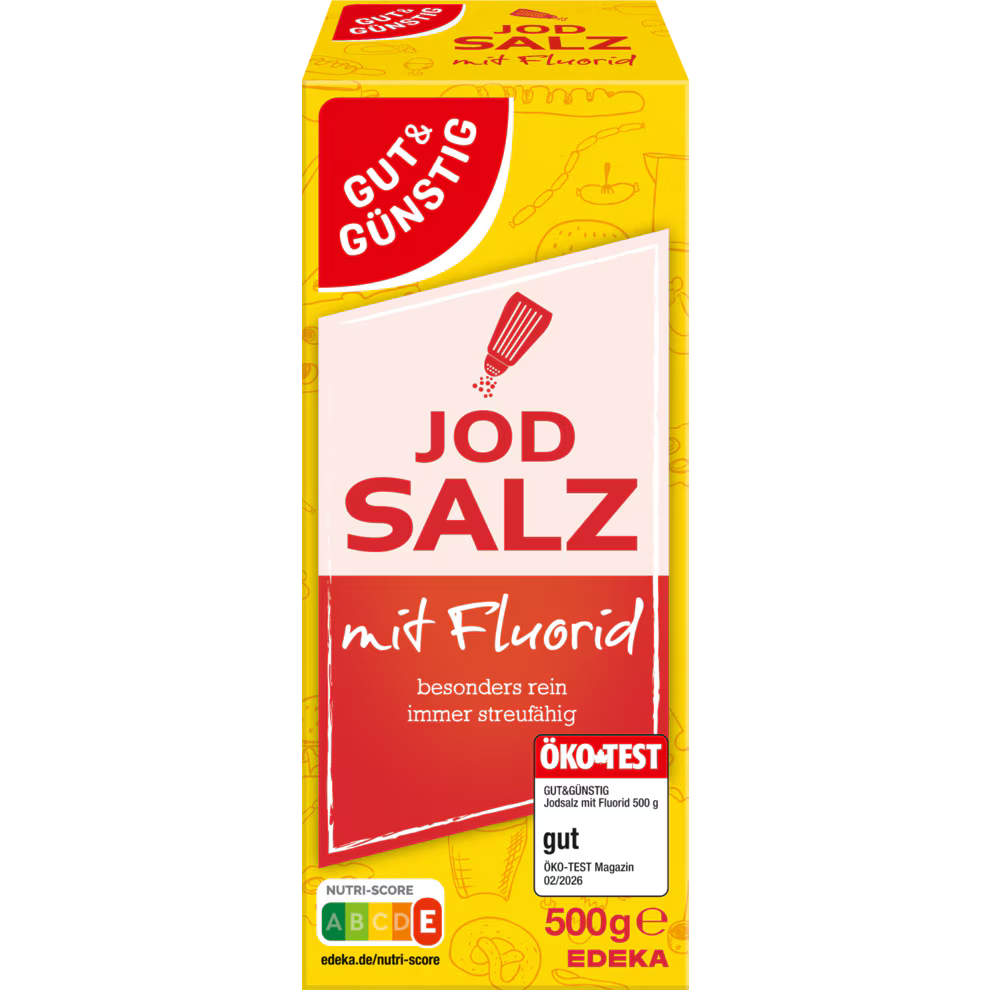 GUT&GÜNSTIG Jodsalz mit Fluorid 500 g / GUT&GÜNSTIG Flörlü İyotlu Tuz 500 g