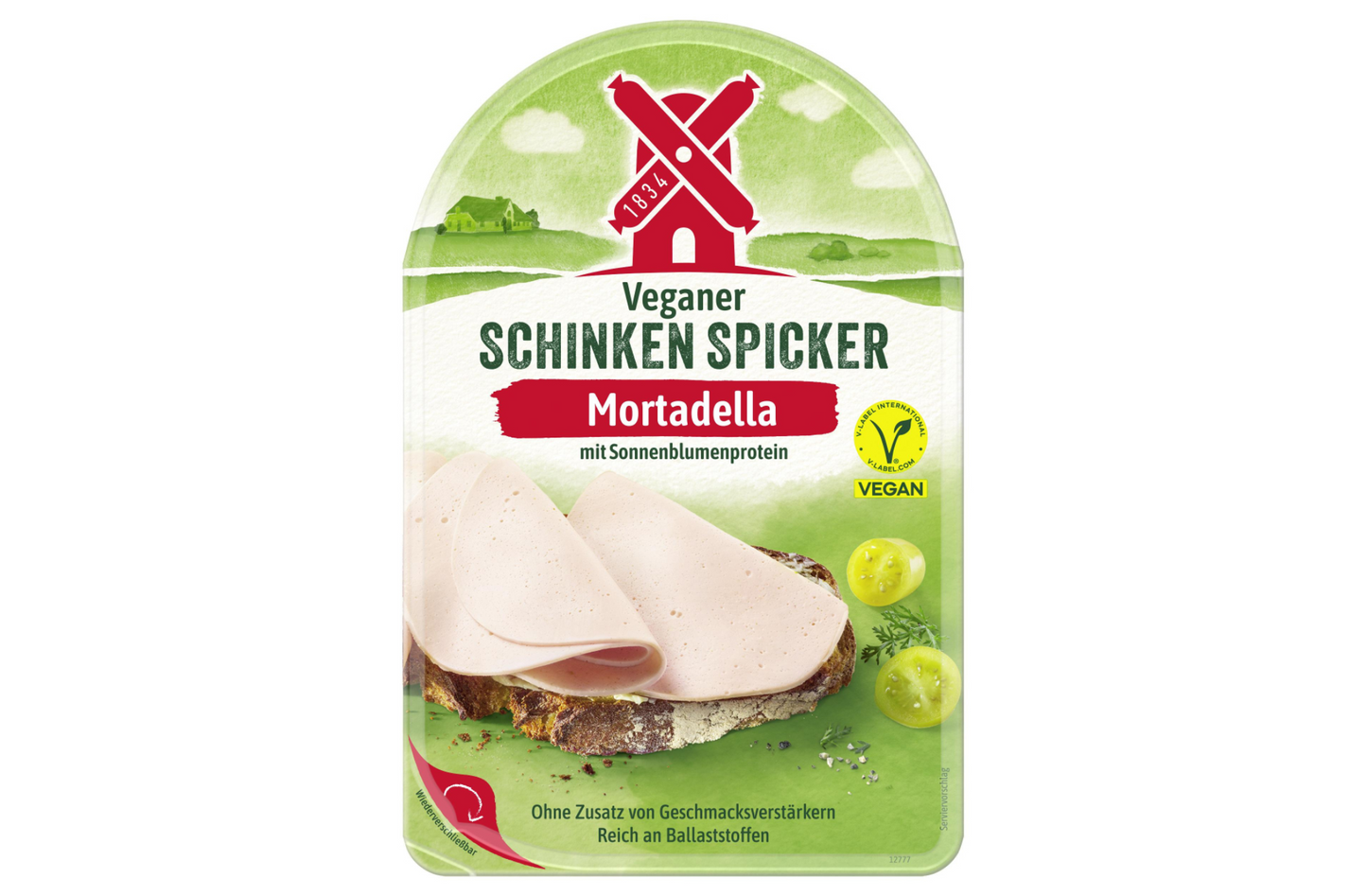 Rügenwalder Mühle Veganer Schinken Spicker Mortad. 80 g / Rügenwalder Mühle Vegan Jambon Mortadella 80 g