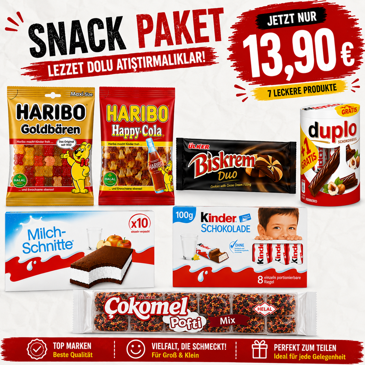 Snack-Paket – Lezzet Dolu Atıştırmalıklar / Snack Paket – Leckere Knabbereien