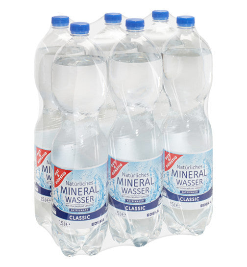 GUT&GÜNSTIG Mineralwasser classic 6x1,5 l DPG / GUT&GÜNSTIG Klasik Gazlı Maden Suyu 6x1,5 l DPG