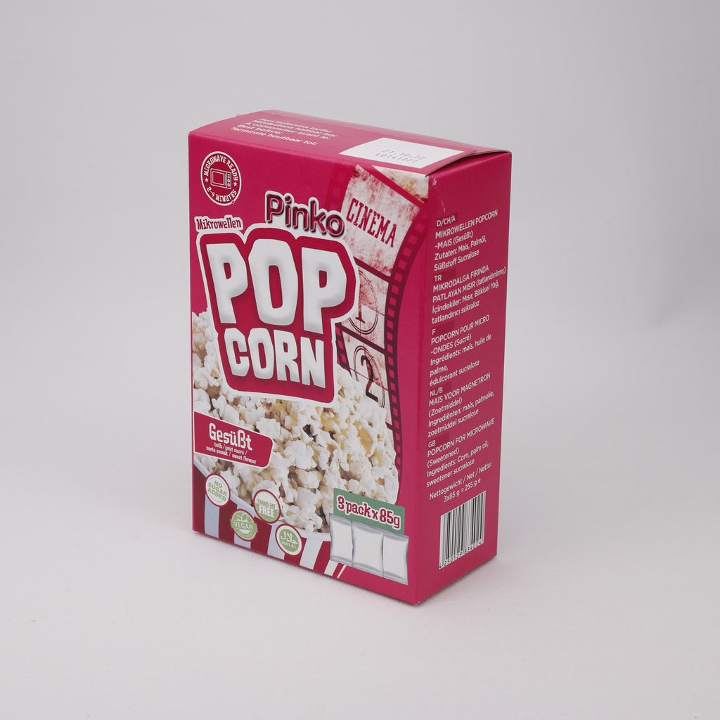 Pinko Mikrowellen-Popcorn Gezuckert 3 x 85 g