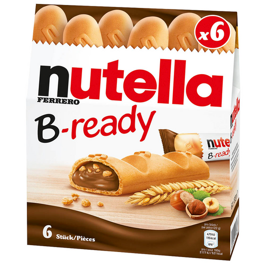 Nutella B-Ready 6 ST 132 g / Nutella B-Ready Findikli Kremali Gofret 6 Adet 132 g