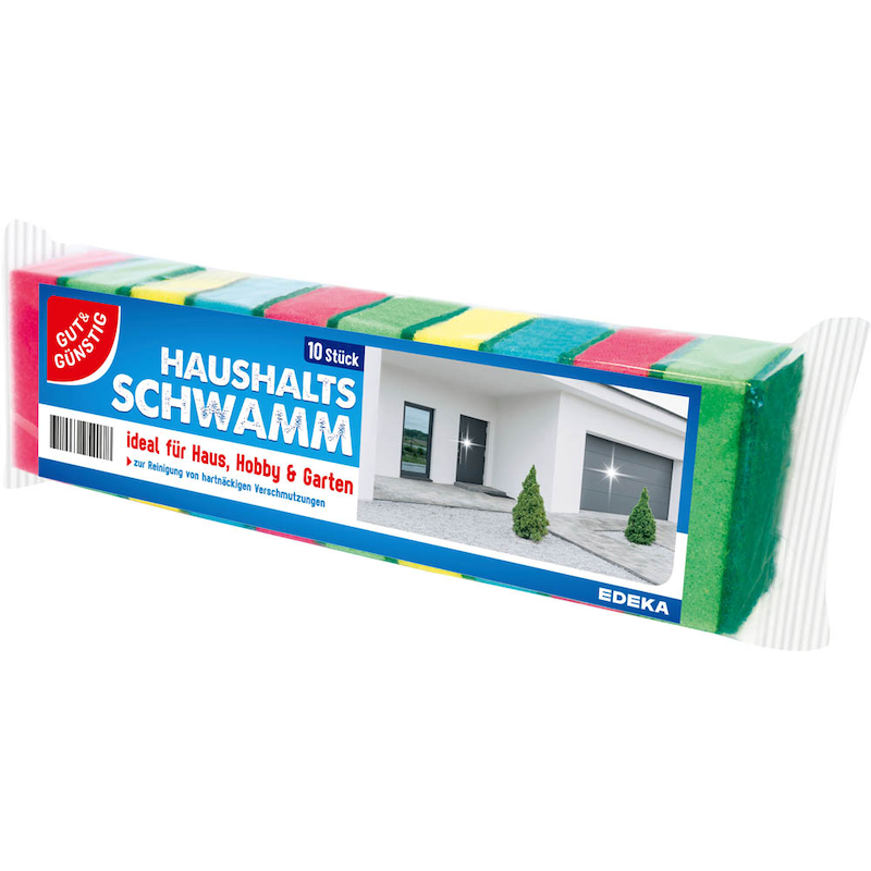 GUT&GÜNSTIG Haushaltsschwamm Color 10 ST – Renkli Mutfak Süngeri 10 Adet