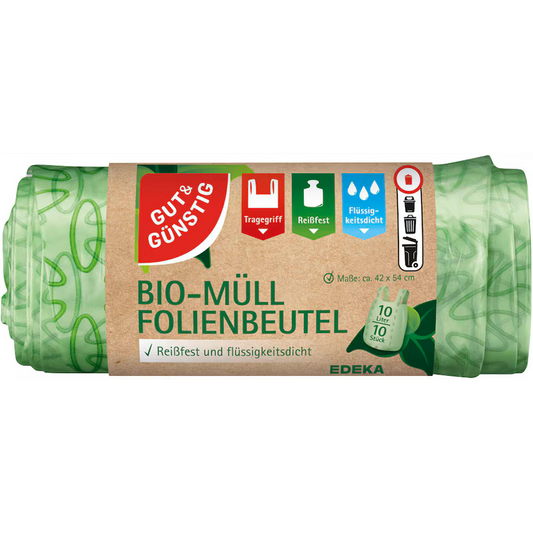GUT&GÜNSTIG Bio-Müll Folienbeutel 10 l 10 ST – Organik Çöp Torbası 10L 10 Adet