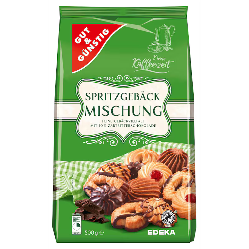 GUT&GÜNSTIG Spritzgebäckmischung mit 10% Zartbitterschokolade Gebäckmischung 500 g