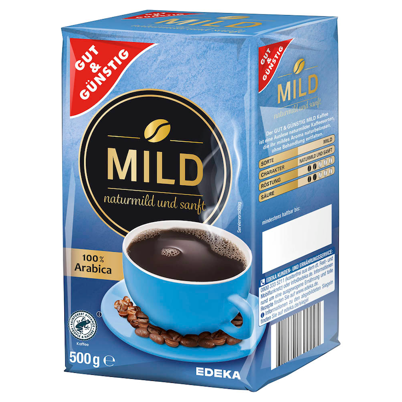 GUT&GÜNSTIG Röstkaffee Mild 500 g / GUT&GÜNSTIG Hafif Kavrulmuş Kahve 500 g
