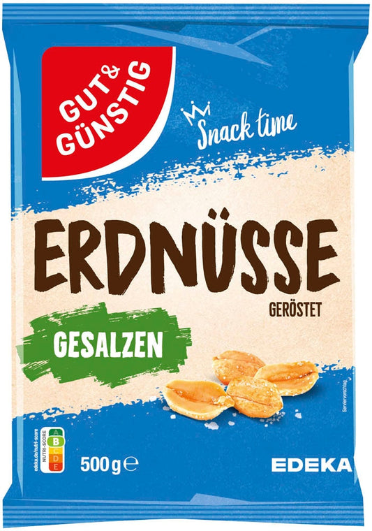 GUT&GÜNSTIG Erdnusskerne geröstet&gesalzen 500 g / GUT&GÜNSTIG Kavrulmuş Tuzlu Yer Fıstığı 500 g