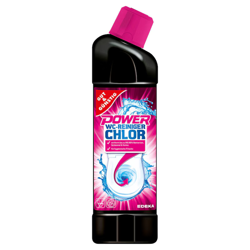 GUT&GÜNSTIG Power WC-Reiniger Chlor 750 ml - Klorlu Güçlü Tuvalet Temizleyici 750 ml