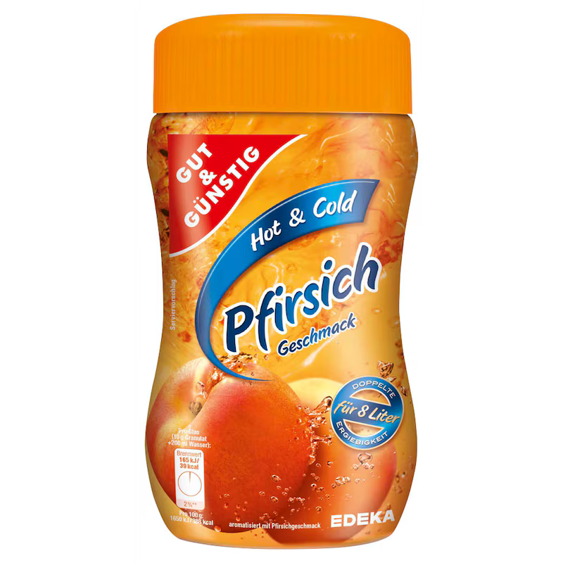 GUT&GÜNSTIG Instantteegetränk Pfirsich 400 g / GUT&GÜNSTIG Instantteegetränk şeftali 400 g