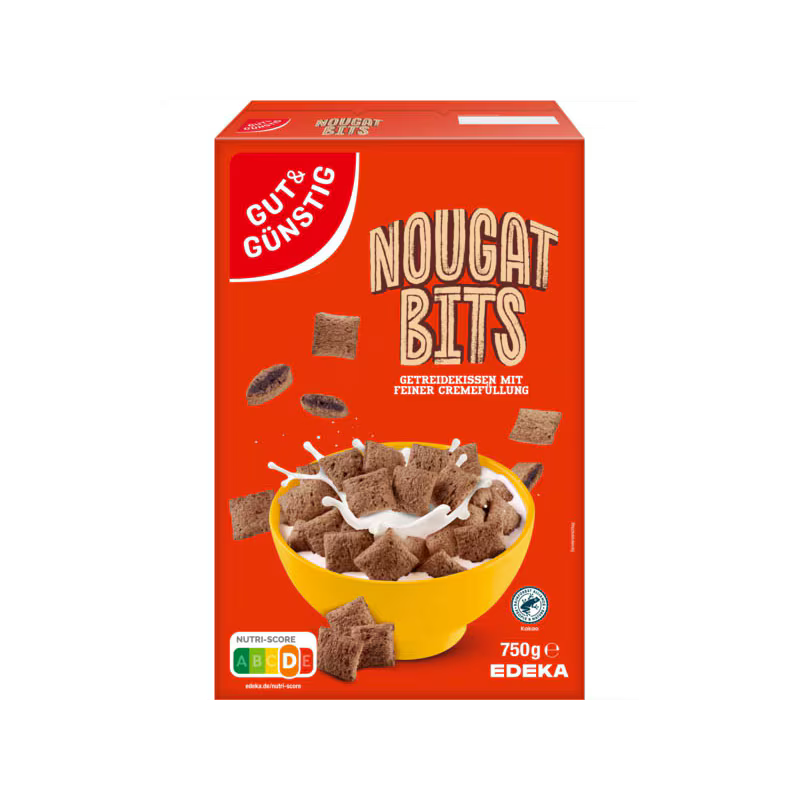GUT&GUENSTIG Nougat Bits 750 g / GUT&GUENSTIG Nuga Dolgulu Tahil Yastikciклari 750 g