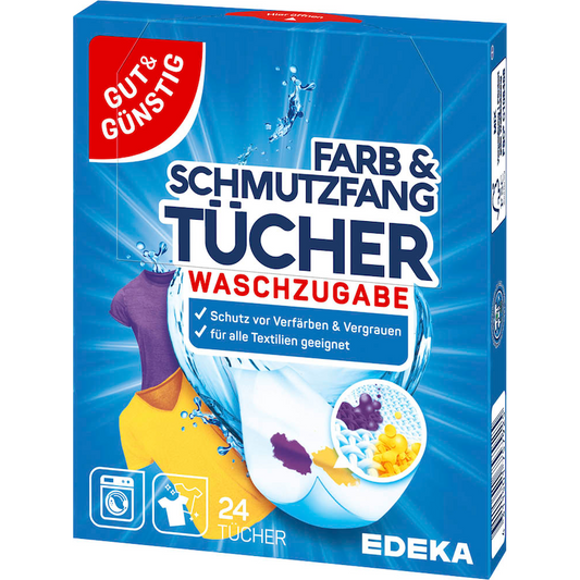 GUT&GÜNSTIG Farb-Schmutzfangtücher 24 St - Renk Koruyucu Çamaşır Bezi 24 Adet