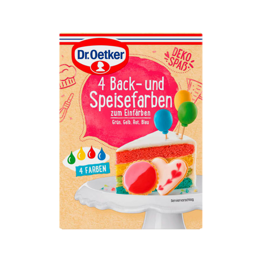 Dr. Oetker Back- und Speisefarben 4 St. 80 g - Gida Boyasi 4 Renk 80 g