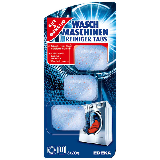 GUT&GUENSTIG Waschmaschinenreiniger Tabs 3x20 g - Camasir Makinesi Temizleyici Tablet 3x20 g