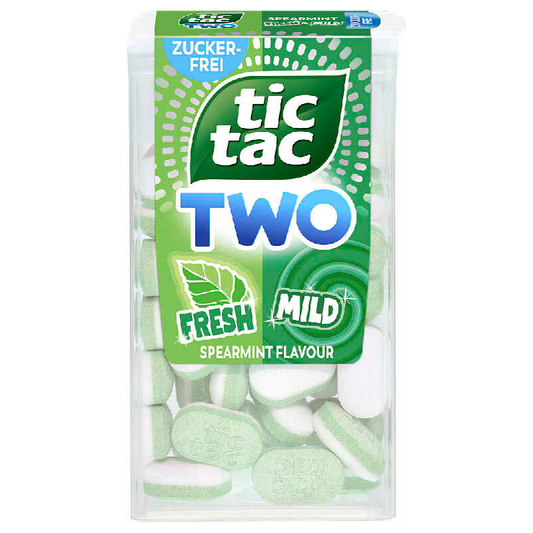 Tic Tac Two Spearmint F&M 38 ST 38,5 g / Tic Tac Two Nane Aromalı 38 Adet 38,5 g