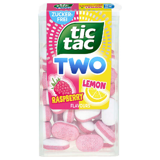 Tic Tac Two Raspberry Lemon 38 ST 38,5 g / Tic Tac Two Ahududu & Limon 38 Adet 38,5 g
