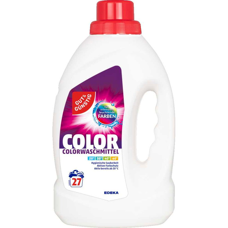 GUT&GÜNSTIG Colorwaschmittel 27 WL 1,5 L - Renkli Çamaşır Deterjanı 27 YL 1,5 L