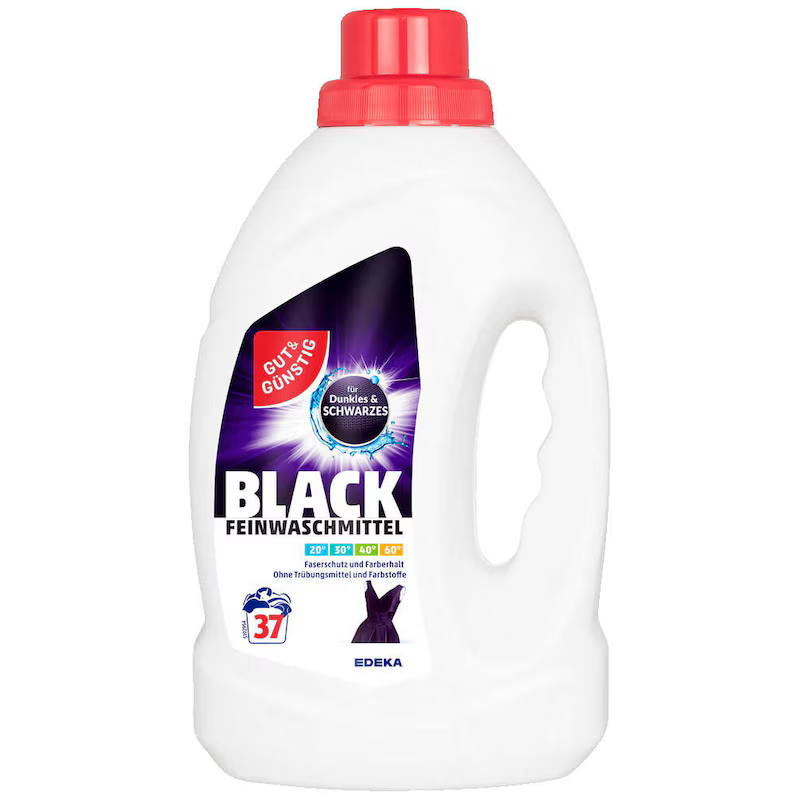 GUT&GÜNSTIG Feinwaschmittel Schwarz 37 WL 1,5 L - Siyah İnce Çamaşır Deterjanı 37 YL 1,5 L