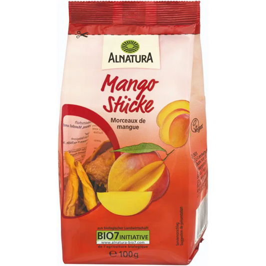 Alnatura Bio Mango-Stuecke 100 g - Organik Kuru Mango Parcalari 100 g