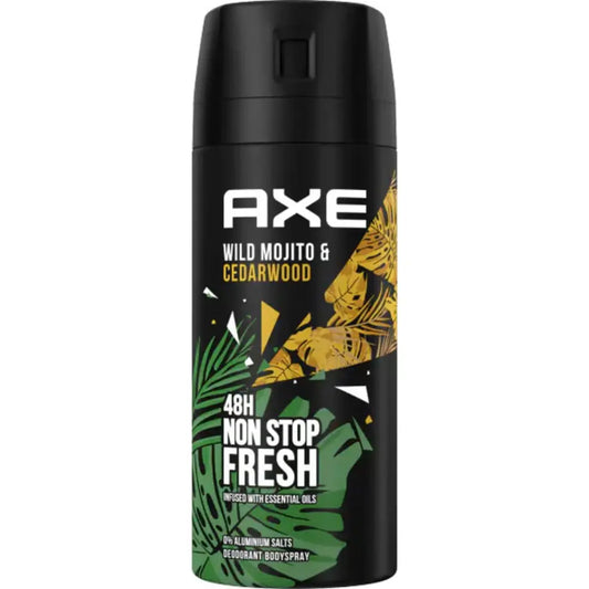 AXE Wild Deo Bodyspray Mojito & Cedar Oak 150 ml - Erkek Deodorant 150 ml
