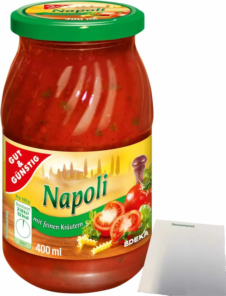 GUT&GÜNSTIG Nudelsauce Napoli 400 ml / GUT&GÜNSTIG Napoli Usulü Makarna Sosu 400 ml
