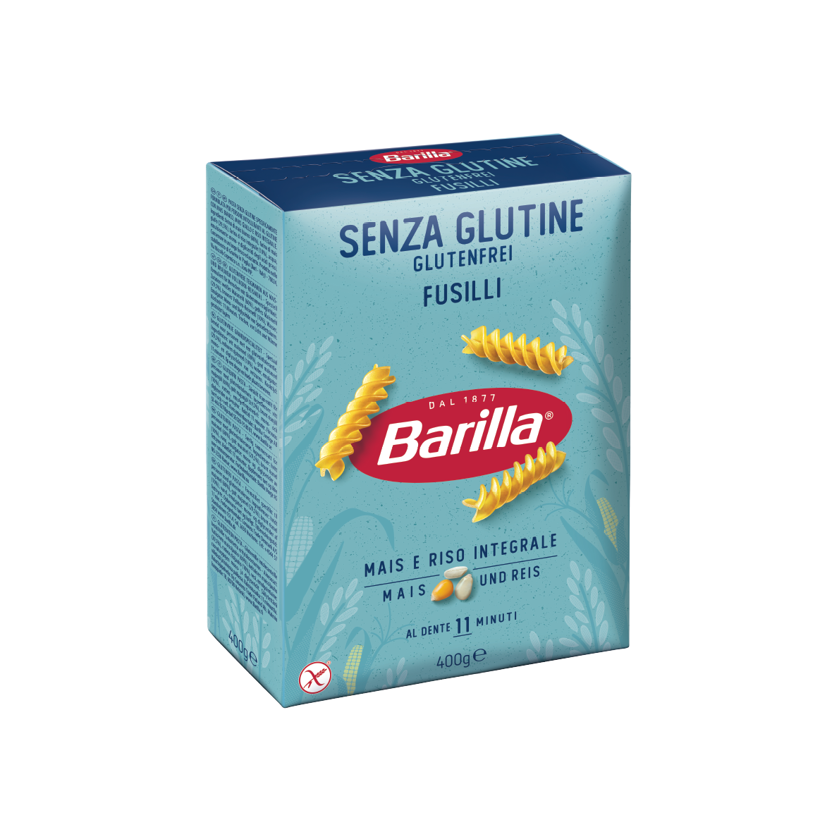 Barilla Fusilli Glutenfrei 400 g - Glutensiz Burgu Makarna 400 g