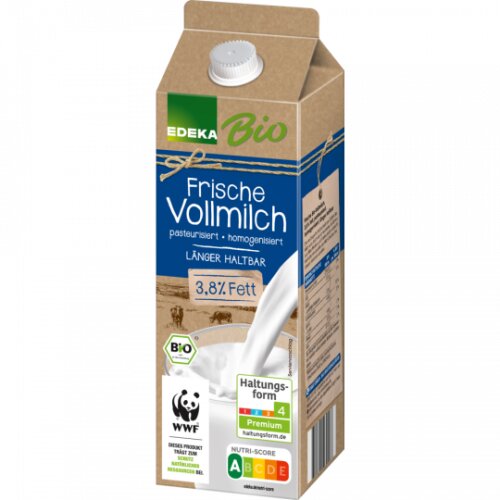 EDEKA Bio H-Vollmilch 3,8% 1 l