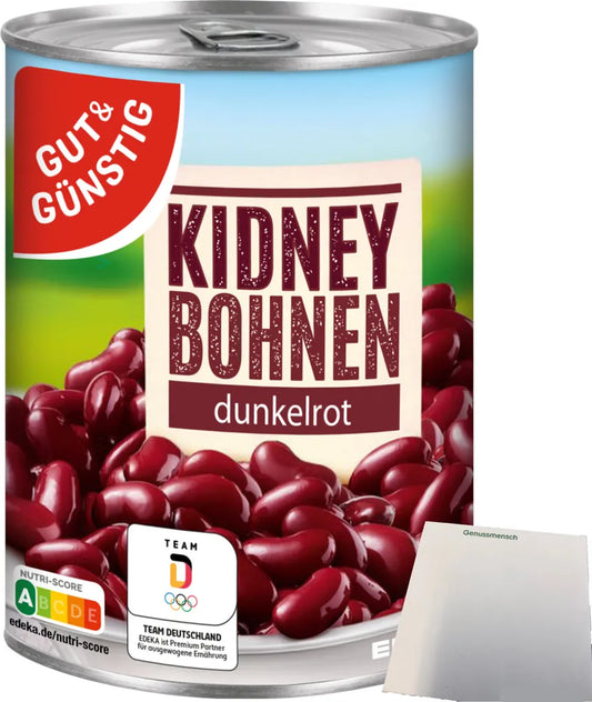GUT&GÜNSTIG Rote Kidney Bohnen 400 g / GUT&GÜNSTIG Kırmızı Kidney Fasulye Konservesi 400 g