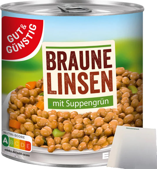 GUT&GÜNSTIG Linsen mit Suppengrün 800 g / GUT&GÜNSTIG Çorba Sebzeli Mercimek Konservesi 800 g
