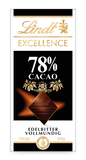 Lindt Excellence 78% Kakao Extra Feine Edelbitter-Schokolade 100 g