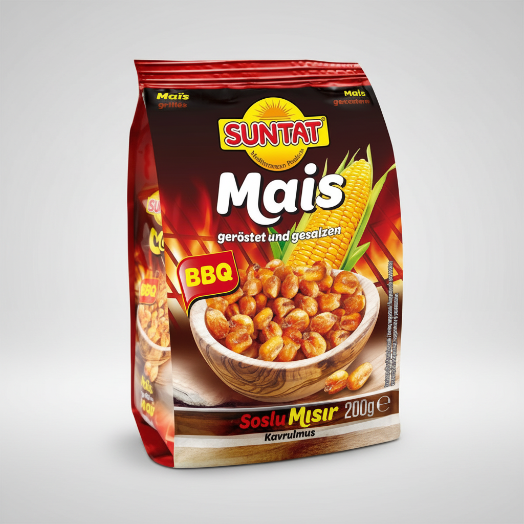 SUNTAT Mais geröstet, gesalzen BBQ 200g