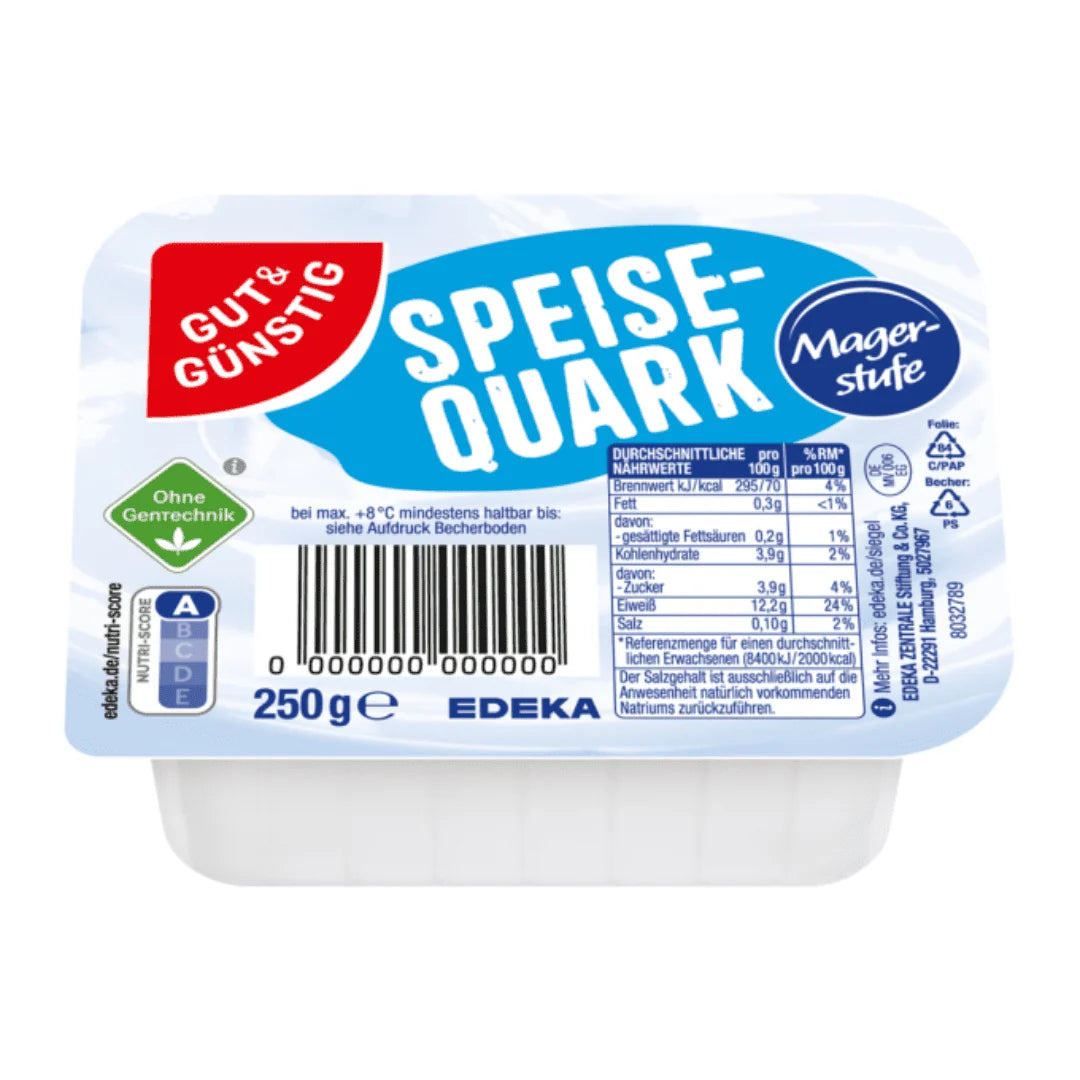 GUT&GÜNSTIG Speisequark Magerstufe 0,2% Fett Frischer Quark 250 g
