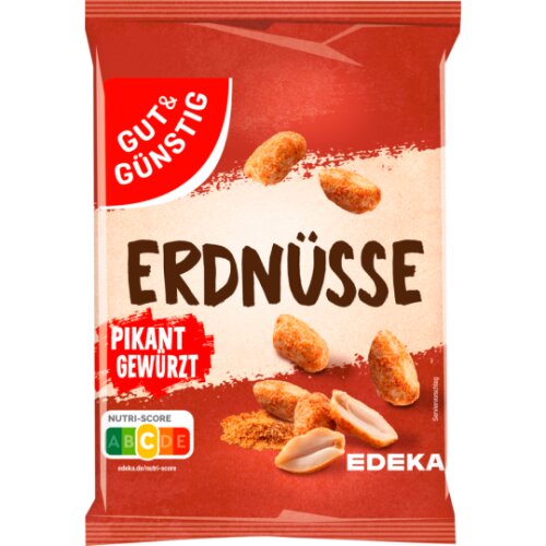 GUT&GÜNSTIG Erdnüsse, pikant gewürzt 150 g / GUT&GÜNSTIG Acı Baharatlı Yer Fıstığı 150 g