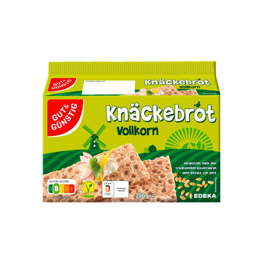 GUT&GÜNSTIG Knäckebrot Vollkorn 250 g / GUT&GÜNSTIG Tam Tahlıllı Gevrek Ekmek 250 g