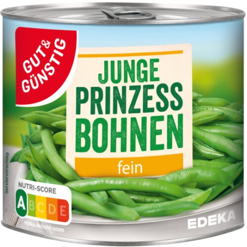 GUT&GÜNSTIG Prinzessbohnen fein 400 g / GUT&GÜNSTIG İnce Prenses Fasulye Konservesi 400 g