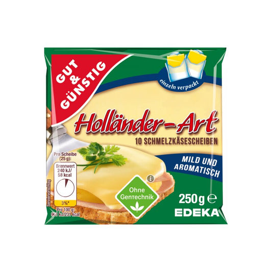 GUT&GÜNSTIG Eritme Peyniri Hollanda Usulü %35 Yağlı K.M. Dilimler 250 g