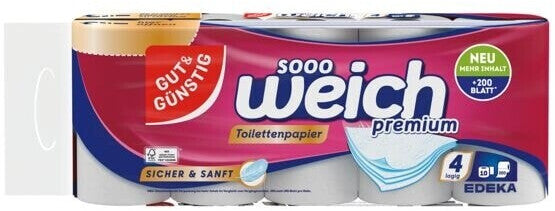 GUT&GUENSTIG Toilettenpapier 4-lagig 10x200 Blatt - 4 Katli Tuvalet Kagidi 10x200 Yaprak