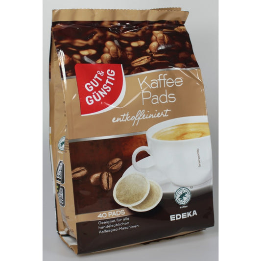 GUT&GÜNSTIG Kaffeepads Entkoff 40 ST 280 g / GUT&GÜNSTIG Kafeinsiz Kahve Pedi 40 Adet 280 g