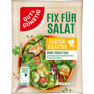 GUT&GÜNSTIG Salat Fixe Gartenkräuter 5x8 g / GUT&GÜNSTIG Bahçe Otları Salata Sosu Hazırlık Karışımı 5x8 g