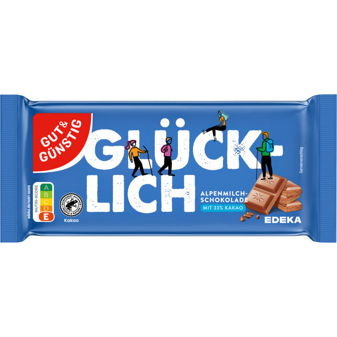 GUT&GÜNSTIG Alpenvollmilchschokolade Alpenmilchschokolade 33% Kakao 100 g